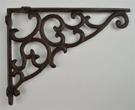 ornate metal shelf brackets